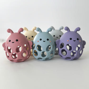 Honey Bee Teether from Garden Party Collection, perfect for soothing babies' gums.