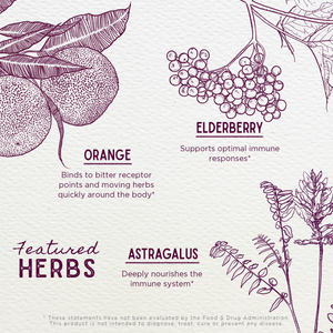Elderberry Syrup for Kids - Everyday Immunity Supplement in a bottle, angle view showcasing vibrant packaging.