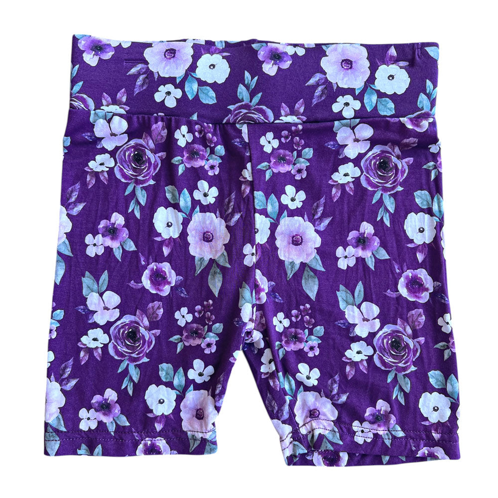 Emma Floral Bamboo Kids Biker Short