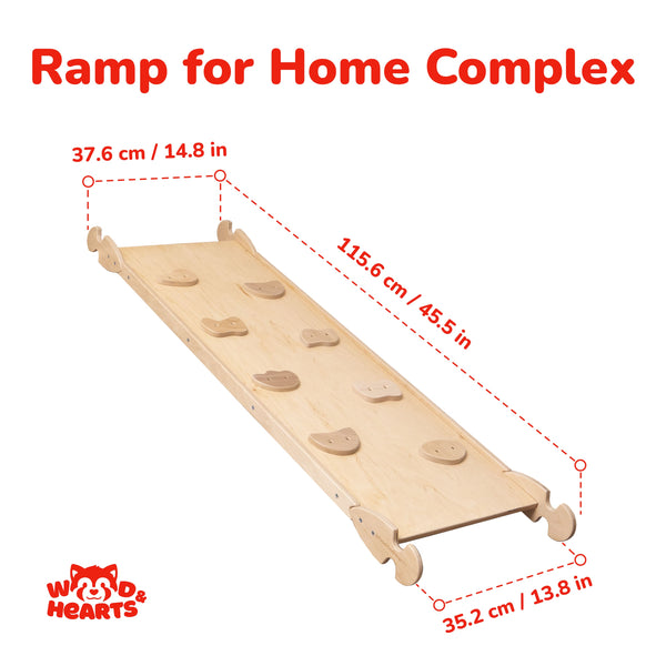 Wood and Hearts Wooden Toddler Climbing Playhouse, Ages 1–6