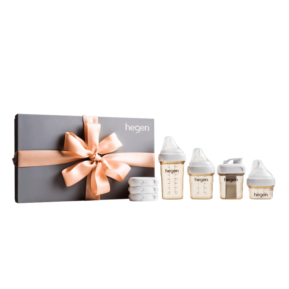 Hegen PCTO™ Essentials Starter Kit for babies 0-6 months, featuring innovative baby bottles for feeding.