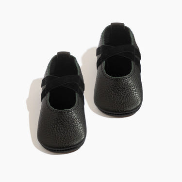 Ebony ballet slipper baby shoe - stylish and comfortable footwear for little dancers.