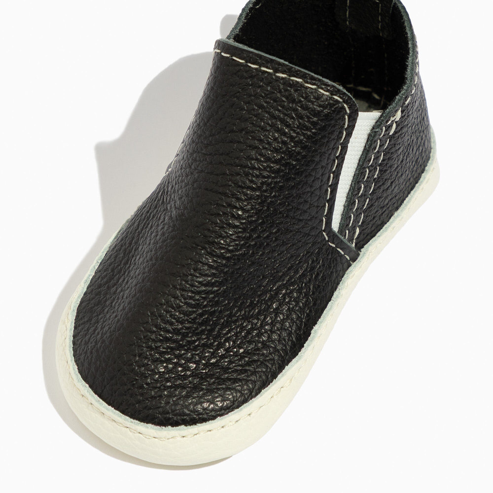 Ebony Slip On Baby Shoe