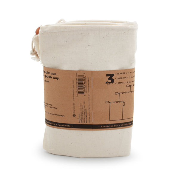 Ecoposh Cotton Muslin Grain Bag :: Natural (3pk)