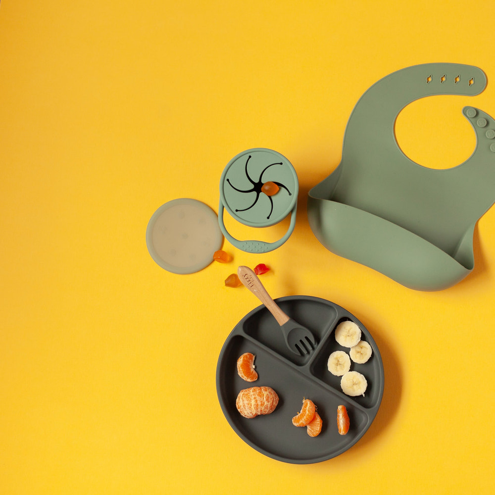 Silicone Suction Plate (Dark Grey) - MOOGCO Baby