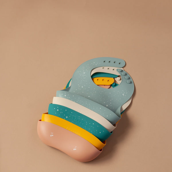 Baby Silicone Bib (Magical Teal)