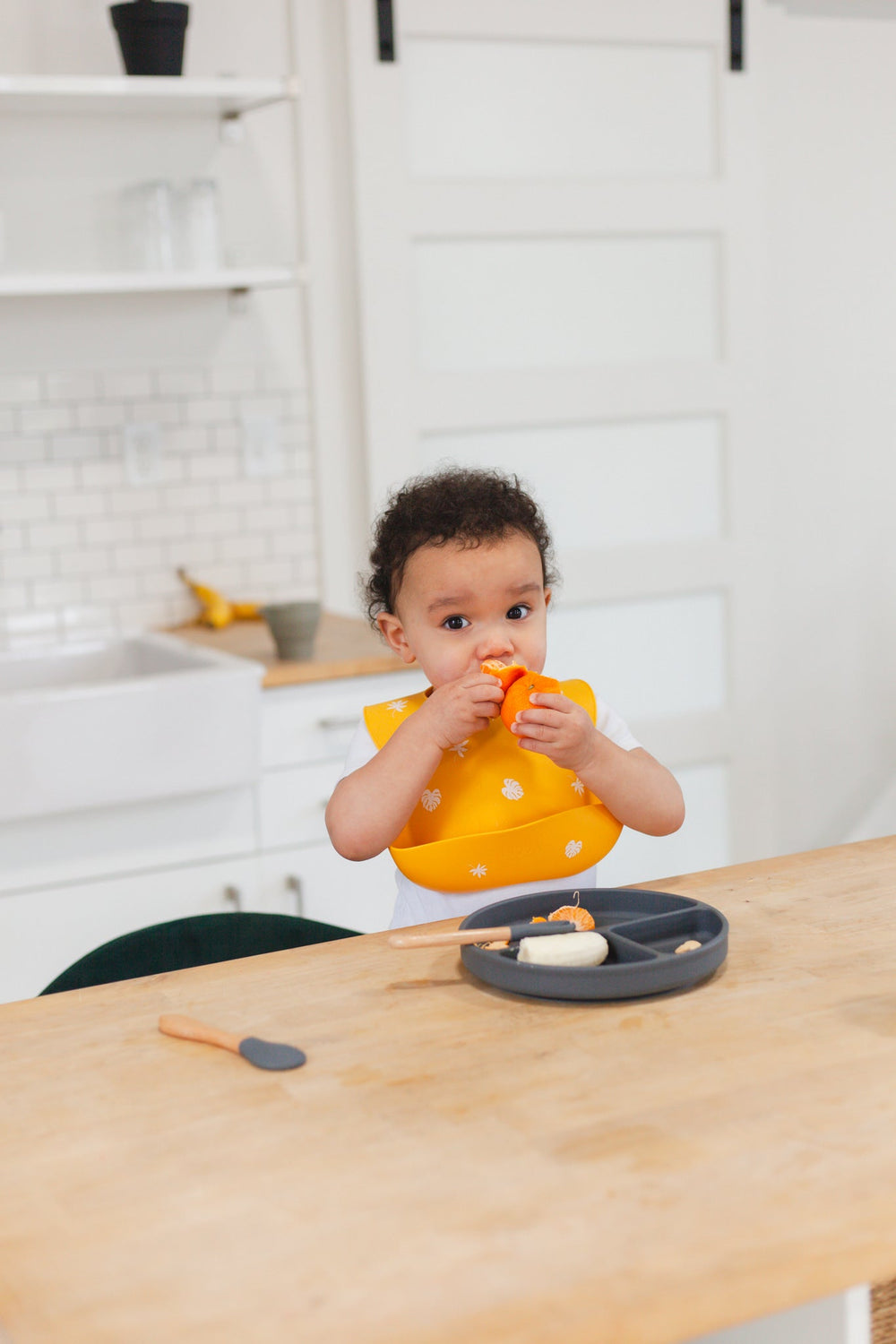 Baby Silicone Bib (Tropical Mustard)