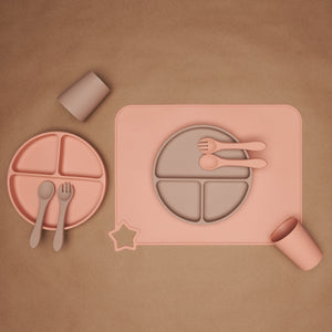 Silicone Suction Plate (Muted Pink)