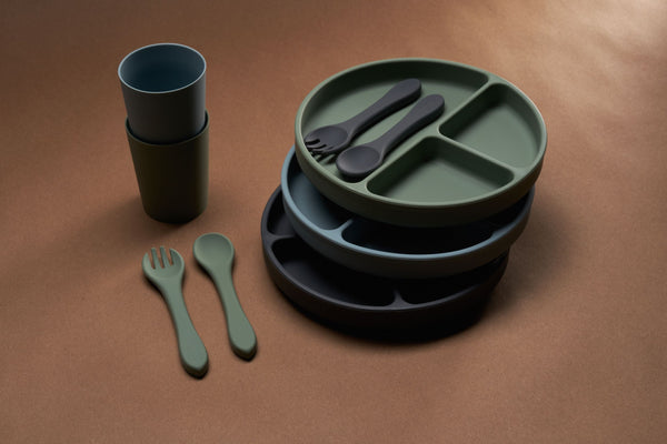 Silicone Spoon and Fork Set (Sage)