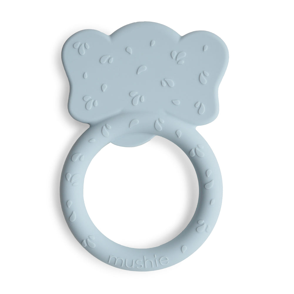 Soft elephant teether for babies, perfect for soothing gums and promoting healthy teeth development.