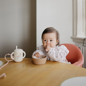 Mushie Silicone Training Cup with Removable Lid and Straw
