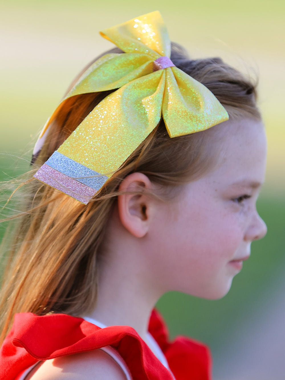 Back to School Glitter Bow Hairpin