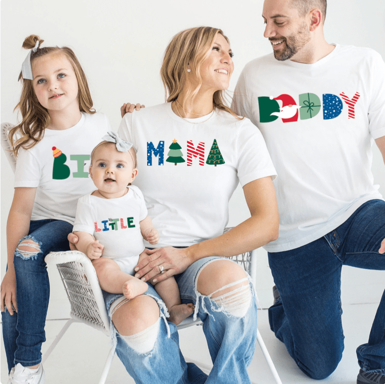 Graphic short sleeve bodysuit for babies, perfect for middle winter wear.