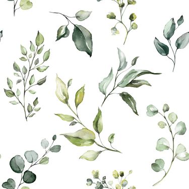 Minky Baby Blanket Eucalyptus Greenery