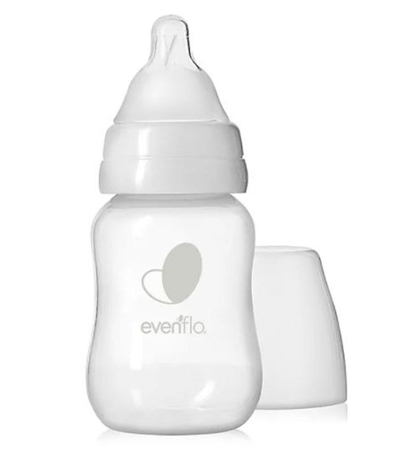 Evenflo Balance + Standard Bottle for infants, featuring a sleek design and easy-grip shape for comfortable feeding.