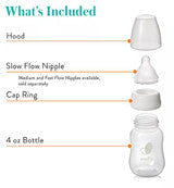 Evenflo Balance + Standard Bottle for infants, featuring a sleek design and easy-grip shape for comfortable feeding.