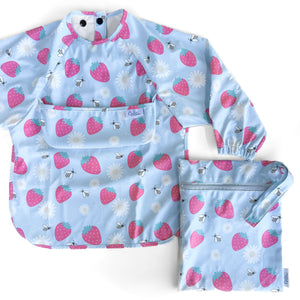 The Grayson Long Sleeve Bib - Strawberry Patch