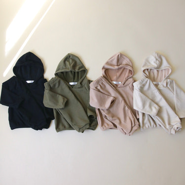 Ribbed Hood Sweat Set - MOOGCO Baby