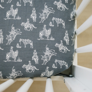 Wild West Muslin Crib Sheet - MOOGCO Baby