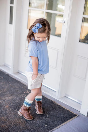 Bamboo Tee - Chambray Blue