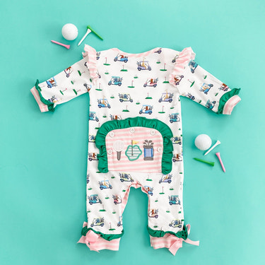 Girls Fairway Golf Romper - MOOGCO Baby