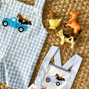 Reversible Farm Truck Sunsuit