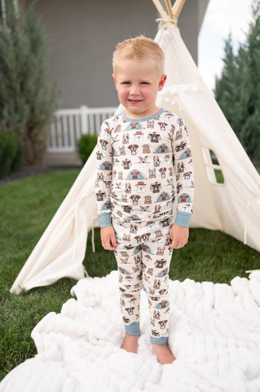 Camp Paws (Long Sleeve PJ) - Blue