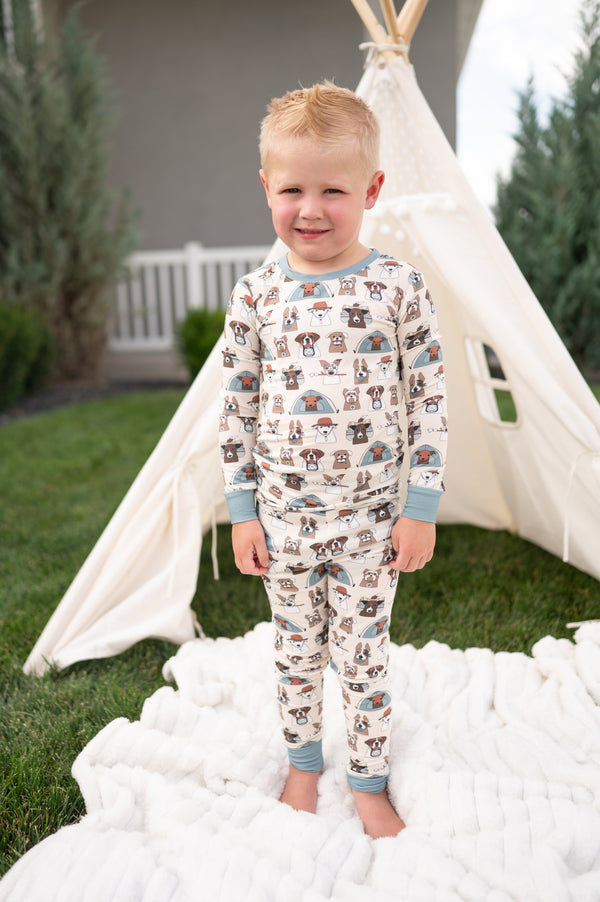Camp Paws (Long Sleeve PJ) - Blue