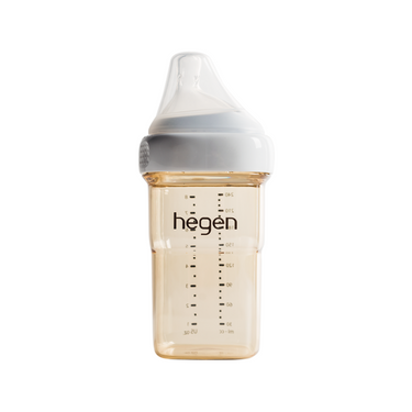 Hegen PPSU Anti-Colic Baby Bottle - 3 to 6 Months - 240ml/8oz - White