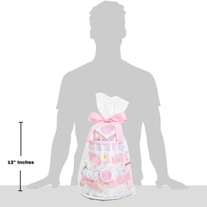 Sweet Baby Girl Diaper Cake Gift Basket