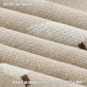 Sheep Knit Receiving Baby Blanket - MOOGCO Baby