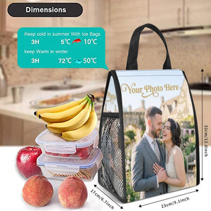 Personalized Photo Lunch Bag – Custom Insulated Tote - Upload your Photo