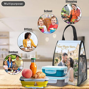 Personalized Photo Lunch Bag – Custom Insulated Tote - Upload your Photo