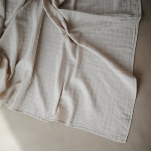 Mushie Organic Cotton Muslin Swaddle Blanket extra soft