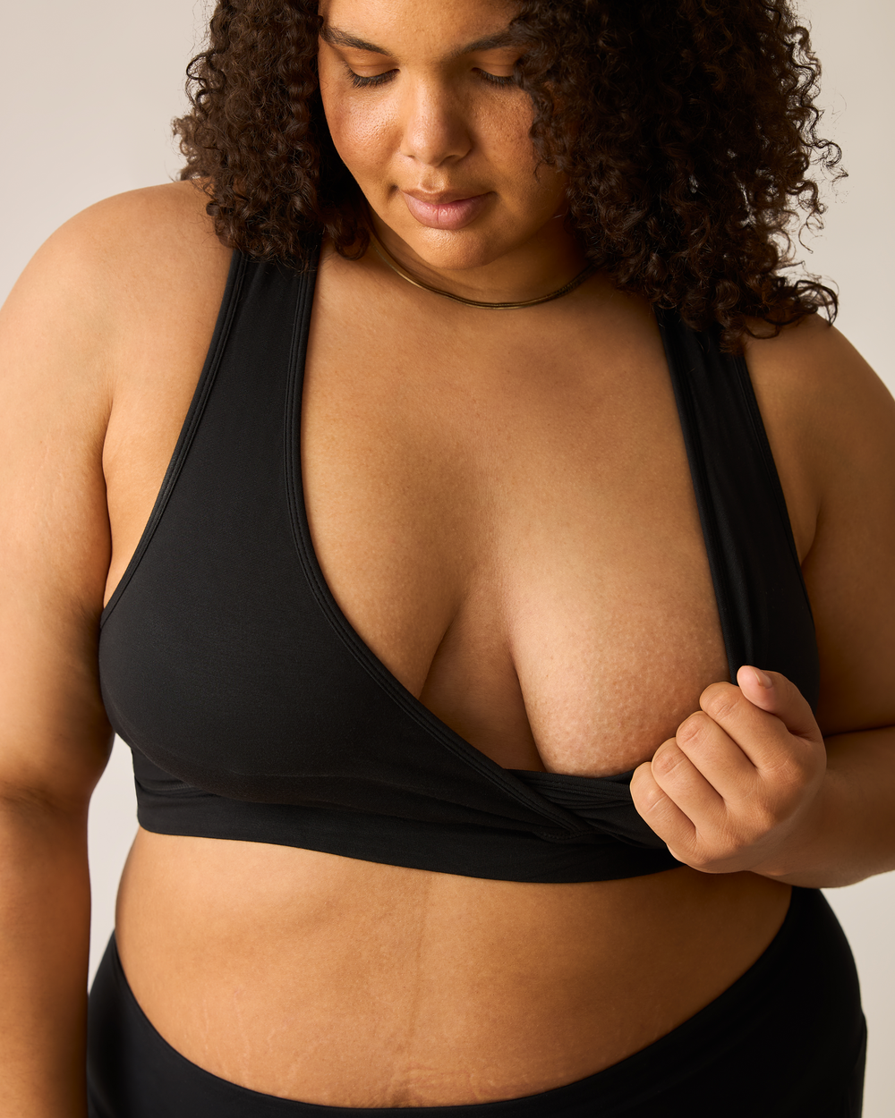 French Terry Racerback Nursing & Sleep Bra | Black - MOOGCO Baby