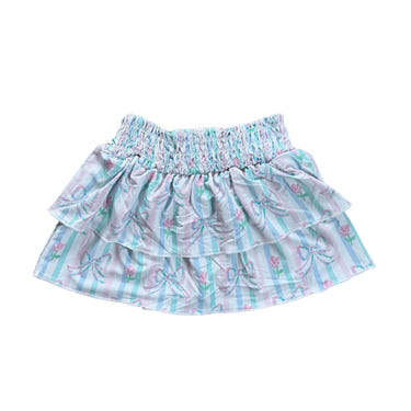 Lila Tiered Smocked Skirt for babies, featuring a stylish design and comfortable fit. Perfect for any occasion.