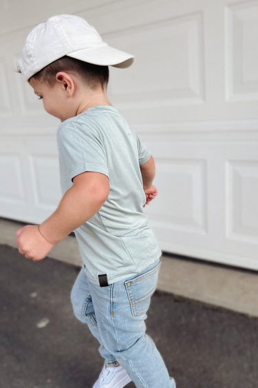 Everyday Tee in Winter Mint for babies, perfect for cozy and stylish outfits.