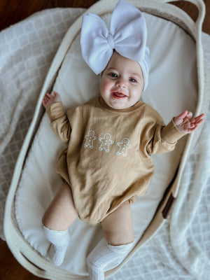 Gingerbread Christmas Sweatshirt Romper