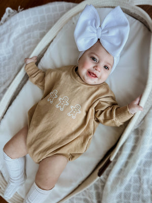 Gingerbread Christmas Sweatshirt Romper
