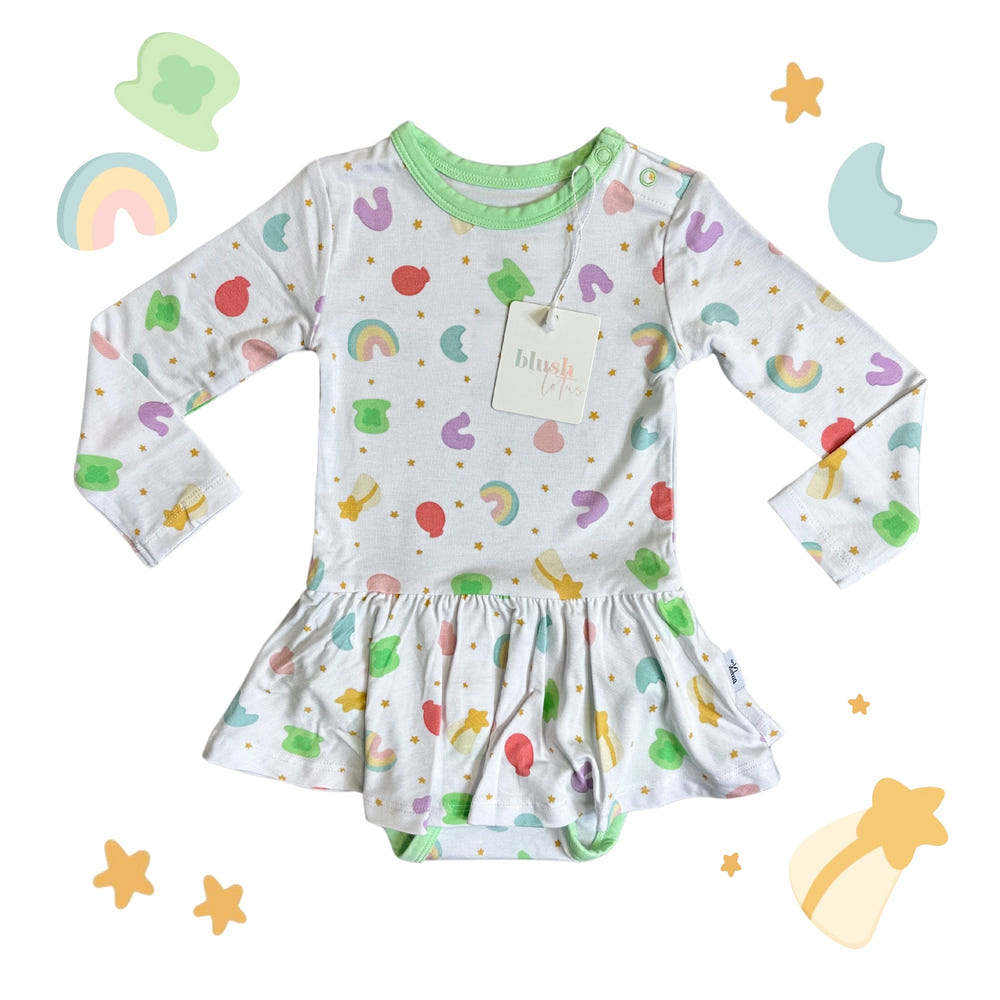 Lucky Bodysuit Dress for babies, perfect for comfortable sleep and stylish bedding.