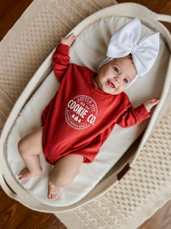 Little Joy Cookie Co. Christmas Sweatshirt Romper