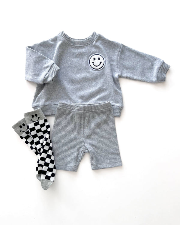 Biker Shorts Set | Gray - MOOGCO Baby