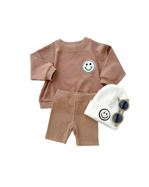 Biker Shorts Set | Mocha - MOOGCO Baby