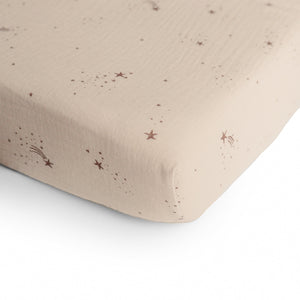 Mushie Extra Soft Muslin Crib Sheet 100% Cotton Pre-washed