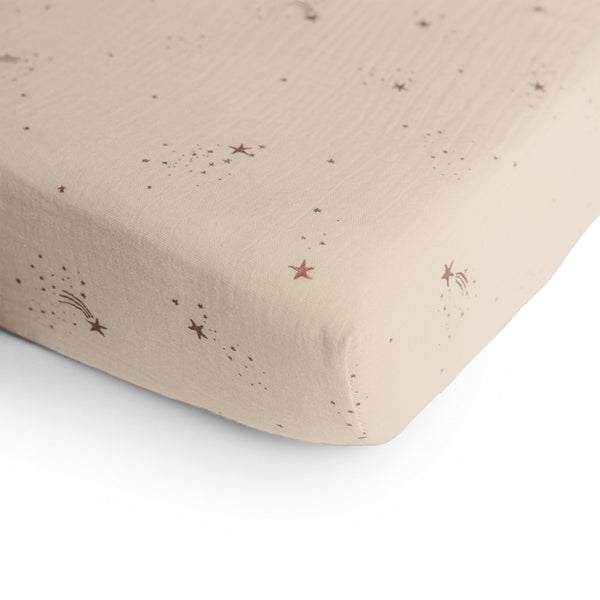 Mushie Extra Soft Muslin Crib Sheet 100% Cotton Pre-washed