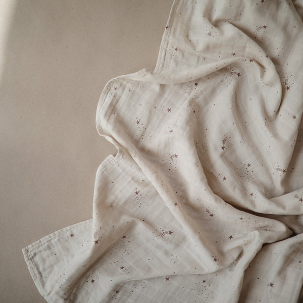 Mushie Organic Cotton Muslin Swaddle Blanket extra soft