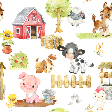 Minky Baby Blanket Farm Animals