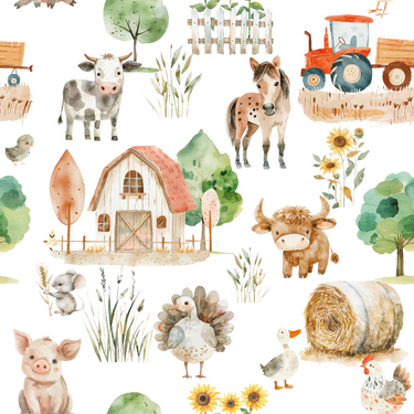 Minky Baby Blanket Farm Life