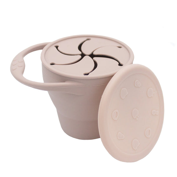 BapronBaby Silicone Collapsible Snack Cup with Lid Portable