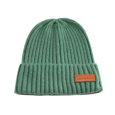 Knit Beanie Wide Rib in Fern color for babies, soft and stylish headwear for little ones.